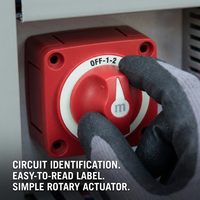 Interrupteur de batterie pour bateau, coupe-circuit 300A 3 positions, isolateur de coupure de courant double circuit haute sensibilité