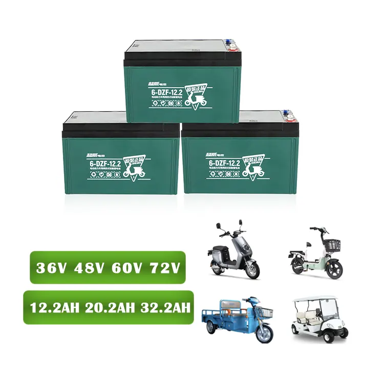 6-DZF 48v 60v 72v 12Ah 12.2 ah 20ah 32ah electric scooter bike cleaning vehicle lead acid battery 48v 60v 72v