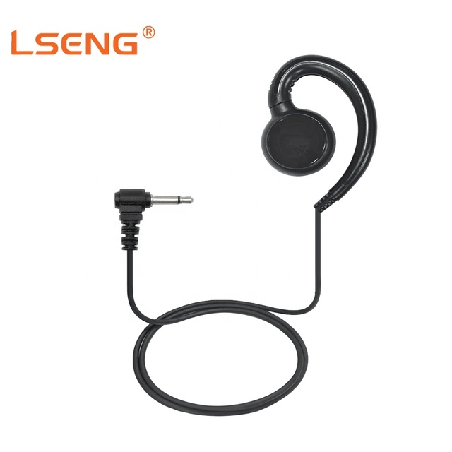 LSENG Flexible Bend Ear Hook 3.5mm Mono Only Listen Earpiece Headphone for Wireless Tour Guide System Walkie Talkie Receiver