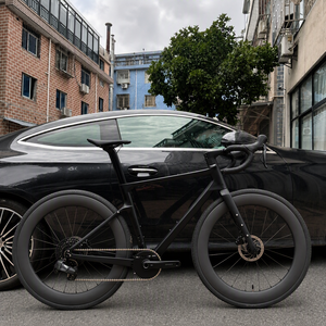Bicicletta da Città Kozo <span class=keywords><strong>Gravel</strong></span> con Cambio Elettronico, Freni a Disco Idraulici, Telaio in Fibra di Carbonio ad Alto Modulo, Ruote 700c in Alluminio/Carbonio - Product Image 1