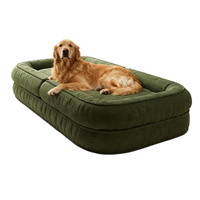 Lit orthopédique de luxe surdimensionné en peluche douce pour animaux de compagnie, modèle classique pour chat, vente en gros