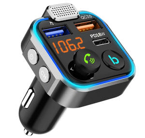 Lecteur MP3 portable pour voiture M52 OLIVER avec fonction mains libres AUX USB FM, lumière d'ambiance colorée et chargeur de voiture - Product Image 6