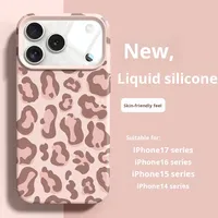 Étui antichoc en silicone souple motif léopard au design de luxe pour Iphone 16 15 17 Pro Max 17 Pro couverture de téléphone portable