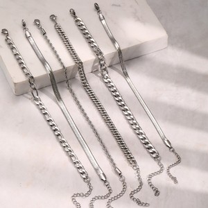 Juego de 6 Pulseras de Acero Inoxidable con Cadenas Multicapa Separables para Mujer, Accesorios de Moda Resistentes al Agua, Joyería de Moda - Product Image 3