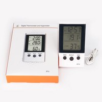 DT-2 Thermomètre, hygromètre et horloge intérieur/extérieur - 4-en-1