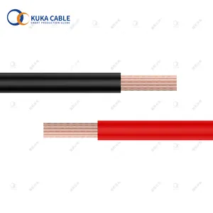 Superflex-Cable de soldadura de cobre, Cable de soldadura aislado de cobre, 1/0, 2/0, 3/0 AWG, goma trenzada, negro, naranja y rojo