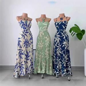 2025 estate senza maniche abito in Chiffon a fiori <span class=keywords><strong>con</strong></span> gilet ampio Casual stampa hawaiana da spiaggia <span class=keywords><strong>con</strong></span> stampa digitale a croce per la primavera - Product Image 4