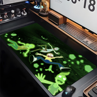 Tapis de souris de jeu XXL pour joueurs américains, motif scientifique fou et enfant, design Portal et Alien, 90x40