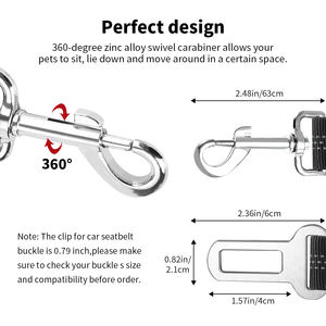 Doble nailon elástico Bungee Buffer cinturón de seguridad correa de perro cinturón de seguridad <span class=keywords><strong>para</strong></span> coches distracción segura Conducción libre - Product Image 5