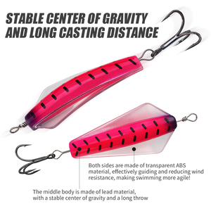 Leurre de pêche à <span class=keywords><strong>la</strong></span> traîne Flasher 7g/13.5g/20g/26g, appât à ailes transparentes avec hameçon triple pour <span class=keywords><strong>la</strong></span> pêche au saumon et au lucioperche - Product Image 3