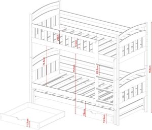 <span class=keywords><strong>Lit</strong></span> en pin <span class=keywords><strong>Lit</strong></span> superposé pour enfants Pas cher Fonction de stockage en bois massif Combinaison <span class=keywords><strong>Lit</strong></span> superposé - Product Image 5