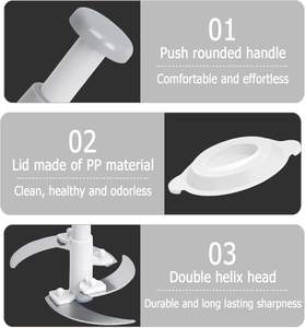 Hachoir à viande manuel à pression, type Lazy Press, 1,5 L, pour viande et légumes - Product Image 5