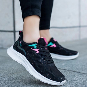 Zapatillas Deportivas Casuales para Correr al Aire Libre, Transpirables, Cómodas, Ultraligeras, de Malla Negra, Personalizadas - Product Image 6