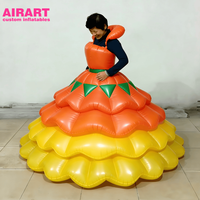 Nouvelle conception de robe gonflable en PVC colorée pour accessoire de scène, costumes de princesse personnalisés pour adultes, déguisement