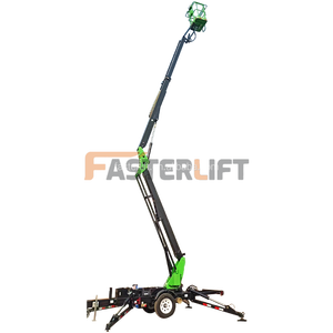 Plataforma de elevación de remolque articulada plegable de 10-26m Plataforma de trabajo aéreo de elevación telescópica de pluma remolcable - Product Image 6