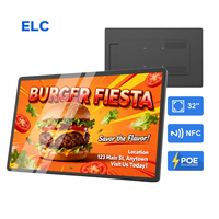 Tablette LCD murale Elc Wf-Series Rk3588S2 6 Tops 4+64Go Android 13 300 Nits IP65 avec PoE pour la publicité dans les centres commerciaux