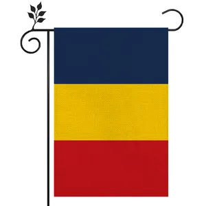 12X18in 양면 디지털 인쇄 루마니아 삼베 정원 마당 깃발 야외 장식