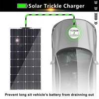 ALECTER Panneau Solaire Flexible Monocristallin de Haute Qualité 100W, Efficacité 22%, 18V, pour Voiture, Bateau, Camping-car, Voyage, Maison, Yacht