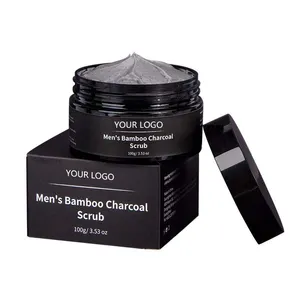 Nhãn hiệu riêng Than tự nhiên mặt chà exfolianting người đàn ông mặt chà điều trị mụn trứng cá làm trắng cho khuôn mặt và cơ thể chà