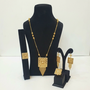 Women's 24K Gold Plated Vintage Tassel Imitation Pearl Jewelry Set Necklace Earrings Bracelet Alloy Fashion Jewelry Engagement - Product Image 1