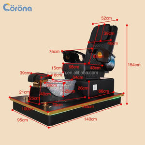 Fauteuil de pédicure de luxe <span class=keywords><strong>avec</strong></span> dossier et accoudoirs réglables, bol <span class=keywords><strong>en</strong></span> verre pour salon de manucure, soins des pieds - Product Image 4