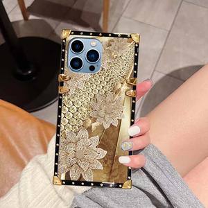 Gran oferta de funda de teléfono móvil de TPU cuadrada galvanizada con estampado de diamantes para <span class=keywords><strong>Samsung</strong></span> A25 A05S A14 A34 A24 A15 A54 A13 A73 - Product Image 2