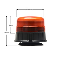 Balise d'urgence ambre homologuée ECE R65, 39 LED super lumineuses, IP66, fixation magnétique ou 3 boulons, 12/24V, éclairage de sécurité pour camion