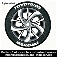 Universel Étanche Brillant PVC 3D En Trois Dimensions De La Roue De Voiture Décoration Anglais Lettre Pneu Lettrage Autocollant Personnaliser