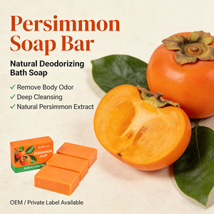 Persimmon Soap for Strong Body Odor Control Natural Deodorizing Bath Soap Japanese Persimmon Extract OEM Private Label - Product Image 6