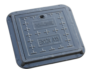 Couverture de drainage en plastique composite GREENTECH, résistante aux acides, couvercle de regard carré en SMC pour la construction de routes urbaines - Product Image 1