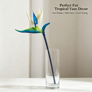 Flores Azules de Lujo Hechas a Mano con Tacto Real, Tallos de Flor del Paraíso, Flor del Paraíso de Alta Calidad para Jardín, Hogar, Bodas y Eventos - Product Image 3