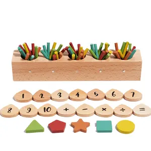 Hot Sales Wooden Counting Bar Toy Math Counting Stick Educational Teaching Aids Toys