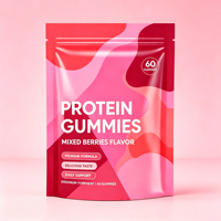 Gummies protéinés ODM OEM TK, best-sellers Amazon, favorisent l'énergie et la santé, 60 gummies, saveur fruits rouges mélangés