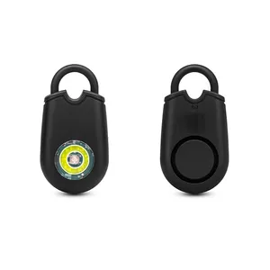 Alarme personnelle porte-clé, coffre-fort de poche d'auto-défense, à lumière LED, alarme personnelle, porte-clés