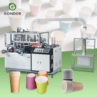 Machine de fabrication de gobelets en papier jetables à manche intégral de 2 oz, à ultrasons, pour café, avec boîte de vitesses, roulement, moteur, pompe, haute productivité