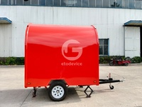 Remolque de Comida Móvil Etodevice para Venta Ambulante, Carrito de Helados y Café, Remolque Pequeño para Jugos en la Playa