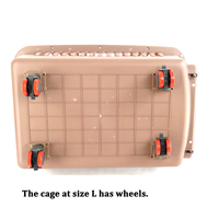 Cage de transport pour chien de compagnie, portable, durable, approuvée par les compagnies aériennes, pour les voyages en gros