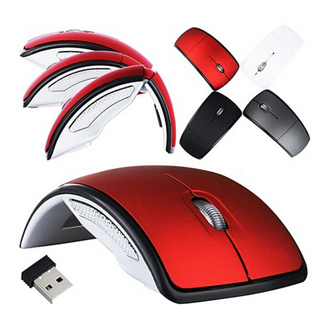 Spot Goods ABS Foldable Mouse Gaming USB 2.4G PC Mous Office Optical Wireless Ergonomic Mouse