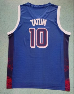 Paris USA áo bóng rổ khô nhanh nam in 4 Stephen Curry 6 James 5 Anthony Edwards 7 <span class=keywords><strong>Kevin</strong></span> Durant 14 Anthony Logo - Product Image 6