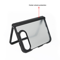 Coque de téléphone PC antichoc 2-en-1 avec colonne centrale pour iPhone 18 Duo Fold, coque arrière mate anti-rayures pour téléphone pliable