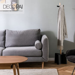 Nórdicos Eruopen tapicería tela suave Sala muebles de madera moderna pierna <span class=keywords><strong>2</strong></span> asiento <span class=keywords><strong>3</strong></span> asiento chaise longue sofá - Product Image 4