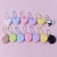 Vente en gros de contenants compacts en plastique de 0,4 g, forme mignonne, miroir, boîte à blush rose, emballage cosmétique, outil de maquillage, usage industriel