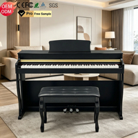 Oem Customizable Factory Price Black Digital Upright Piano 88 Keys Professional Electronic Keyboard Musical Instrument for Sale
