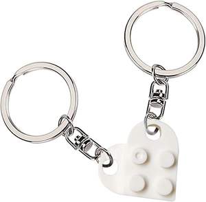 Ensemble de porte-clés en forme de cœur, 2 pièces, cadeaux assortis <span class=keywords><strong>pour</strong></span> couples, cadeaux <span class=keywords><strong>pour</strong></span> petit ami, petite amie, Saint-Valentin, anniversaire, Noël - Product Image 1