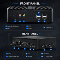 Mini PC Industrial Sin Ventilador X86 con Precio Económico, Celeron J1900 de Cuatro Núcleos, Win10, Servidor Integrado Linux, HD, VGA, Doble LAN, 2x COM, WIFI, en Stock