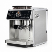 Machine à café électrique multifonctionnelle entièrement automatique avec réservoir à grains intégré de grande capacité, numérique, pour hôtel et extérieur