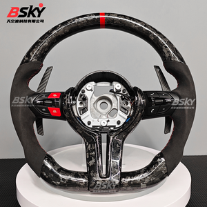 Para <span class=keywords><strong>BMW</strong></span> F30 F10 F15 F16 M3 M4 <span class=keywords><strong>M</strong></span> Series <span class=keywords><strong>Sport</strong></span> volante forjado carbono rojo botón gamuza rendimiento <span class=keywords><strong>precio</strong></span> de fábrica - Product Image 2