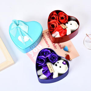 Caja de Regalo de Lujo con Diseño de Jabón de Rosas Artificiales y Oso de Peluche para Navidad, San Valentín, Día de la Madre, Regalo de Boda - Product Image 6