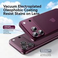 Protection d'objectif d'appareil photo pour iPhone 18 Pro Max, verre trempé anti-rayures HD AR, compatible avec les coques, OEM accepté