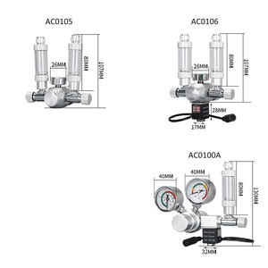Dem ac0120 regulador de pressão de aquário, válvula pequena ajustável de medição de pressão de dióxido de carbono para aquário regulador de <span class=keywords><strong>co2</strong></span> - Product Image 6